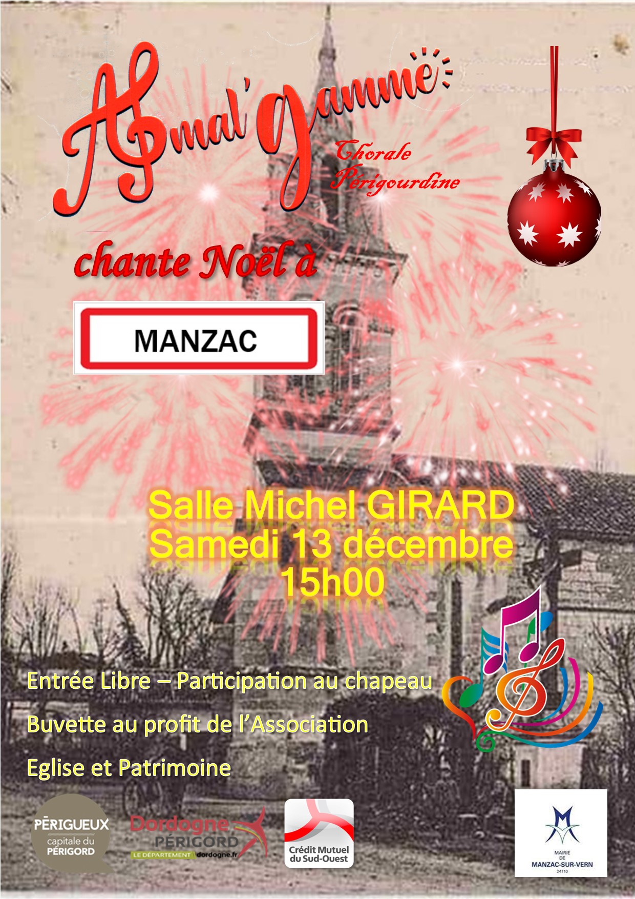 Concert de Noël Manzac sur Vern